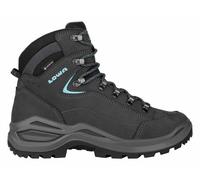 Lowa Wanderschuhe Renegade Evo Mid GTX S (All-Terrain, Nubukleder, wasserdicht) 2025 asphaltgrau/türkis Damen, Größe Euro (US) 38 (7)