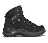Lowa Wanderschuhe Renegade Mid GTX (All-Terrain, Nubukleder, wasserdicht) asphaltgrau/türkis Damen, Größe Euro (US) 39,5 (8)