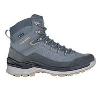 Lowa Wander-Travelschuhe Toro Pro Mid GTX (Velours-Nubukleder, wasserdicht) stahlblau/sand Herren, Größe Euro (US) 42,5 (9,5)