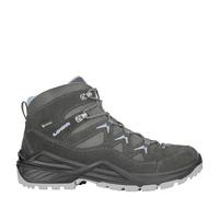 Lowa Wanderschuhe Sirkos Evo Mid GTX (Veloursleder/Textil, wasserdicht) anthrazitgrau/eisblau Damen, Größe Euro (US) 39,5 (8)