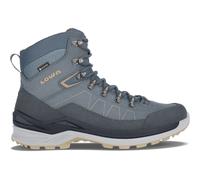 Lowa Wander-Travelschuhe Toro Pro Mid GTX (Velours-Nubukleder, wasserdicht) stahlblau/sand Herren, Größe Euro (US) 46,5 (12,5)