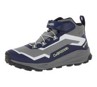 LOWA Trailux GTX Mid Jr wasserdichte und leichte Kinderwanderschuhe mit griffiger Laufsohle und Goretex Membrane Navy/Grau EU 35