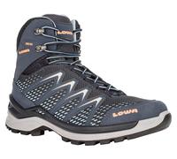 Lowa Wander-Travelschuhe Innox Pro Mid GTX (All-Terrain, Synthetik/Textil, wasserdicht) 2025 stahlblau/lachs Damen, Größe Euro (US) 41 (9)