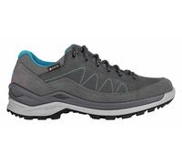 Lowa Wander-Travelschuhe Toro Pro Low GTX (Velours-Nubukleder, wasserdicht) graphitegrau/arktisblau Damen, Größe Euro (US) 38 (7)