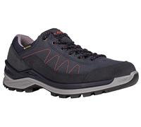 Lowa Wander-Travelschuhe Toro Pro Low GTX (Velours-Nubukleder, wasserdicht) navyblau/rot Damen, Größe Euro (US) 39,5 (8)