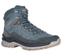 Lowa Wander-Travelschuhe Toro Pro Mid GTX (Velours-Nubukleder, wasserdicht) stahlblau/sand Herren, Größe Euro (US) 41 (8)