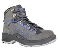 Lowa Wanderschuhe Kody Evo GTX Mid Junior (Veloursleder, wasserdicht) anthrazitgrau/blau Kinder, Größe Euro (US) 31 (13,5)