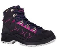 Lowa Wanderschuhe Kody Evo GTX Mid Junior (Veloursleder, wasserdicht) navyblau/beere Kinder, Größe Euro (US) 27 (10)