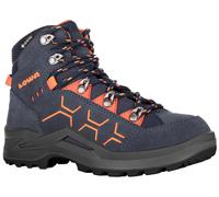 Lowa Wanderschuhe Kody Evo GTX Mid Junior (Veloursleder, wasserdicht) stahlblau/orange Kinder, Größe Euro (US) 28 (11)