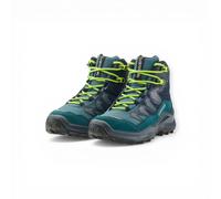 Lowa Wanderschuhe Maddox Pro Mid GTX Junior (Textil/Veloursleder, wasserdicht) petrolgrün/limone Kinder, Größe Euro (US) 39 (6,5)