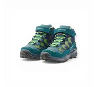 Lowa Wanderschuhe Maddox Pro Mid GTX Velcro Junior (Textil/Veloursleder, Klettverschluss, wasserdicht) petrolgrün/limone Kinder, Größe Euro (US) 26 (9,5)