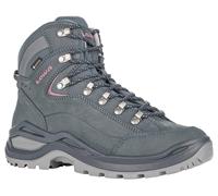 Lowa Wanderschuhe Renegade Evo Mid GTX (All-Terrain, Nubukleder, wasserdicht) stahlblau/altrosa Damen, Größe Euro (US) 41 (9)
