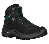 Lowa Wanderschuhe Renegade Mid GTX (All-Terrain, Nubukleder, wasserdicht) 2024 asphaltgrau/türkis Damen, Größe Euro (US) 39 (7,5)