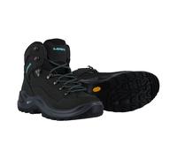 Lowa Wanderschuhe Renegade Mid GTX (All-Terrain, Nubukleder, wasserdicht) asphaltgrau/türkis Damen, Größe Euro (US) 39,5 (8)