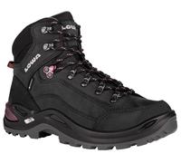 Lowa Wanderschuhe Renegade Mid GTX (All-Terrain, Nubukleder, wasserdicht) schwarz/violett Damen, Größe Euro (US) 38 (7)