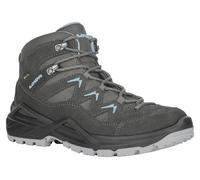 Lowa Wanderschuhe Sirkos Evo Mid GTX (Veloursleder/Textil, wasserdicht) anthrazitgrau/eisblau Damen, Größe Euro (US) 42,5 (10,5)