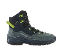 Lowa Wanderschuhe Wandax Mid GTX (Veloursleder/Synthetik, wasserdicht) dunkelpetrol/lime Kinder, Größe Euro (US) 37 (5)