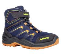 Lowa Maddox Warm GTX Mid Junior Winterstiefel Navy/Orange 26