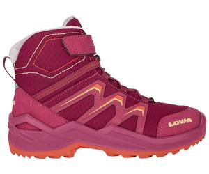 Lowa Winterschuhe Maddox Warm Mid GTX (Textil/Synthetik, wasserdicht) 2025 beere/orange Kinder, Größe Euro (US) 39 (6,5)