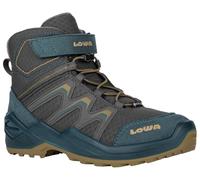 Lowa Winterschuhe Maddox Warm Mid GTX (Textil/Synthetik, wasserdicht) 2025 petrol/senf Kinder, Größe Euro (US) 39 (6,5)