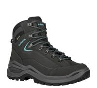 Lowa Wanderschuhe Renegade Evo Mid GTX (All-Terrain, Nubukleder, wasserdicht) 2025 asphaltgrau/türkis Damen, Größe Euro (US) 40 (8,5)