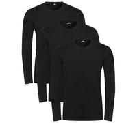 Lower East Basic Rundhals Langarm-Shirts für Herren 3er I 5er Pack aus 100% Baumwolle I Herren Longsleeve in vielen Farben
