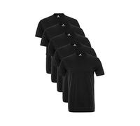 Lower East Basic Rundhals T-Shirts für Herren (5er Pack - 10er Pack) aus 100% Baumwolle I T-Shirt für Herren, Herren T-Shirt in vielen Farben, Schwarz, S