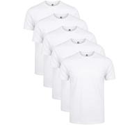 Lower East Basic Rundhals T-Shirts für Herren (5er Pack - 10er Pack) aus 100% Baumwolle I T-Shirt für Herren, Herren T-Shirt in vielen Farben, Weiß, S