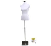 Loywe Schneiderpuppe weiblich Schaufensterpuppe Damenbüste Schneiderbüste kleiderpuppe Büste Torso Gr.36/38 (Weiß)