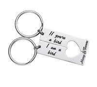 LParkin Matching Paare Schlüsselanhänger Paar Schlüsselanhänger für 2 If You're A Bird I'm A Bird Keychain