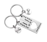 LParkin Schlüsselanhänger-Set für beste Freunde, 2 Stück, BFF, Schwester, Geschenk, Weihnachten, Geburtstag, Maid of Honor, Geschenk, Bitches Love Forever