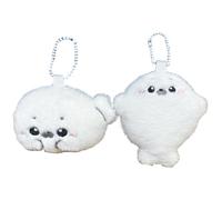 Lpitoy 2 Stück Niedliche Plüsch-seehund-schlüsselanhänger, Kawaii-Tiere, Schlüsselanhänger, Taschenanhänger Für Rucksack, Handtasche, Schlüssel, Dekoration, Geschenk