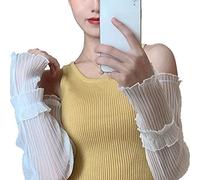 Lpitoy Lange, Ultradünne Spitzen-mesh-Armstulpen Für Damen, Kühlende, Fingerlose Mesh-tüll-Sonnenschutz-Armstulpen Für Outdoor-sportaktivitäten