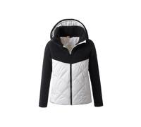 LPO Damen Materialmix Wattierte Steppjacke mit Webpelz - 36 / weiß