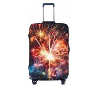 LPSRTWE Reisegepäckabdeckung, kratzfest, elastisch, dick, Gepäckschutz, waschbar, für explosions- und feuerwerksfähige Kofferhülle, passend für 45,7 - 81,3 cm (18 - 32 Zoll) Gepäck, Schwarz , M