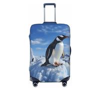 LPSRTWE Reisegepäckabdeckung, kratzfest, elastisch, dick, Gepäckschutz, waschbar, für Gepäck von Schnee und Bergen und Pinguin, passend für 45,7 - 81,3 cm (18 - 32 Zoll) Gepäck, Schwarz , M