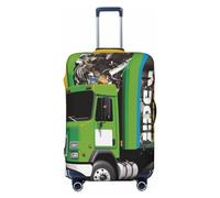 LPSRTWE Reisegepäckabdeckung, kratzfest, elastisch, dick, Gepäckschutz, waschbar, Gepäckhüllen, I Love Müllwagen, Kofferhülle, passend für 45,7 - 81,3 cm Gepäck, Schwarz , S