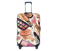 LPSRTWE Reisegepäckabdeckung, kratzfest, elastisch, dick, Gepäckschutz, waschbar, Kosmetik- und Make-up-Thema, Kofferhülle, passend für 45,7 - 81,3 cm Gepäck, Schwarz , S