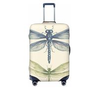 LPSRTWE Reisegepäckabdeckung, kratzfest, elastisch, dick, Gepäckschutz, waschbar, Libellenmotiv, Kofferhülle, passend für 45,7 - 81,3 cm Gepäck, Schwarz , L