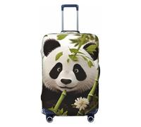 LPSRTWE Reisegepäckabdeckung, kratzfest, elastisch, dick, Gepäckschutz, waschbar, Panda-Kofferhülle, passend für 45,7 - 81,3 cm Gepäck, Schwarz , M