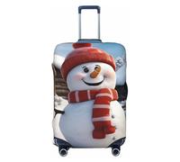 LPSRTWE Reisegepäckabdeckung, kratzfest, elastisch, dick, Gepäckschutz, waschbar, Schneemann, Kofferhülle, passend für 45,7 - 81,3 cm Gepäck, Schwarz , M