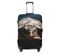 LPSRTWE Reisegepäckabdeckung, kratzfest, elastisch, dick, Gepäckschutz, waschbar, Tier-Schildkröte, Kofferhülle, passend für 45,7 - 81,3 cm Gepäck, Schwarz , XL