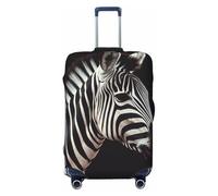 LPSRTWE Reisegepäckabdeckung, kratzfest, elastisch, dick, Gepäckschutz, waschbar, Tier, Zebra-Kofferhülle, passend für 45,7 - 81,3 cm Gepäck, Schwarz , L