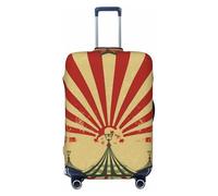 LPSRTWE Reisegepäckabdeckung, kratzfest, elastisch, dick, Gepäckschutz, waschbar, Vintage-Stil, Zirkushintergrund, Kofferhülle, passend für 45,7 - 81,3 cm Gepäck, Schwarz , M