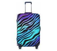 LPSRTWE Reisegepäckabdeckung, kratzfest, elastisch, dick, Gepäckschutz, waschbar, violett, Camouflage, Zebrastreifen, Kofferhülle, passend für 45,7 - 81,3 cm Gepäck, Schwarz , XL