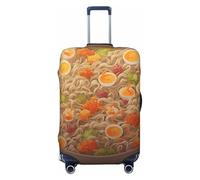 LPSRTWE Reisegepäckhülle, kratzfest, elastisch, dick, Gepäckschutz, waschbar, Eierbecher, Nudeln, Ramen, Kofferhülle, passend für 45,7 - 81,3 cm Gepäck, Schwarz , XL