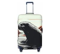 LPSRTWE Reisegepäckhülle, kratzfest, elastisch, dick, Gepäckschutz, waschbar, für Koffer von 45,7 - 81,3 cm, Schwarz, Schwarz , M