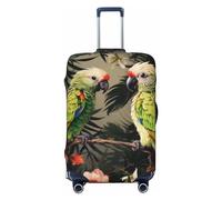 LPSRTWE Reisegepäckhülle, kratzfest, elastisch, dick, Gepäckschutz, waschbar, für Paare, Papageien, Olivgrün, passend für 45,7 - 81,3 cm Gepäck, Schwarz , XL