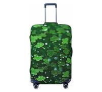 LPSRTWE Reisegepäckhülle, kratzfest, elastisch, dick, Gepäckschutz, waschbar, für St. Patrick's Day, glitzernde Kofferhülle, passend für 45,7 - 81,3 cm Gepäck, Schwarz , S