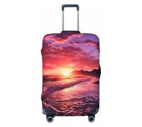 LPSRTWE Reisegepäckhülle, kratzfest, elastisch, dick, Gepäckschutz, waschbar, für Strand, Sonnenuntergang, Kofferhülle, passend für 45,7 - 81,3 cm (18 - 32 Zoll) Gepäck, Schwarz , XL